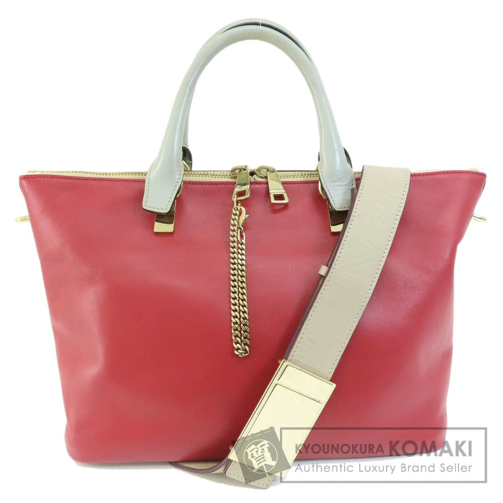 Chloe Baylee leather tote bag Calfskin Red